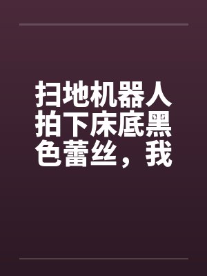 扫地机器人拍下床底黑色蕾丝,我反手送教授老公入狱