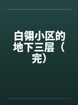 白翎小区的地下三层(完)